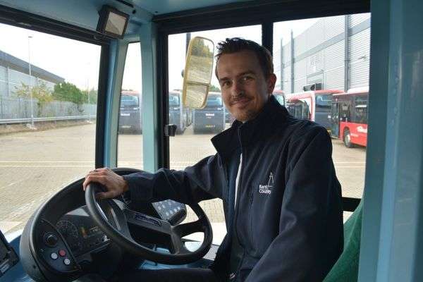 One of the Kent Country drivers at the Kent Country Launch